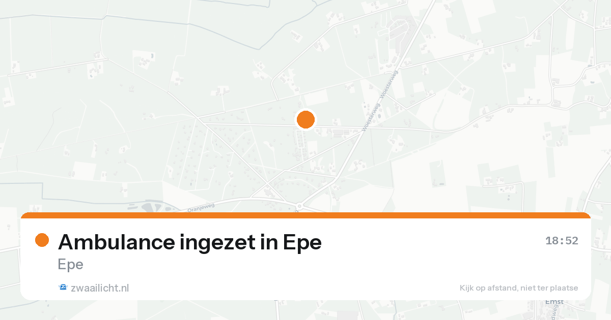 Ambulance ingezet in Epe — 15 aug 2026