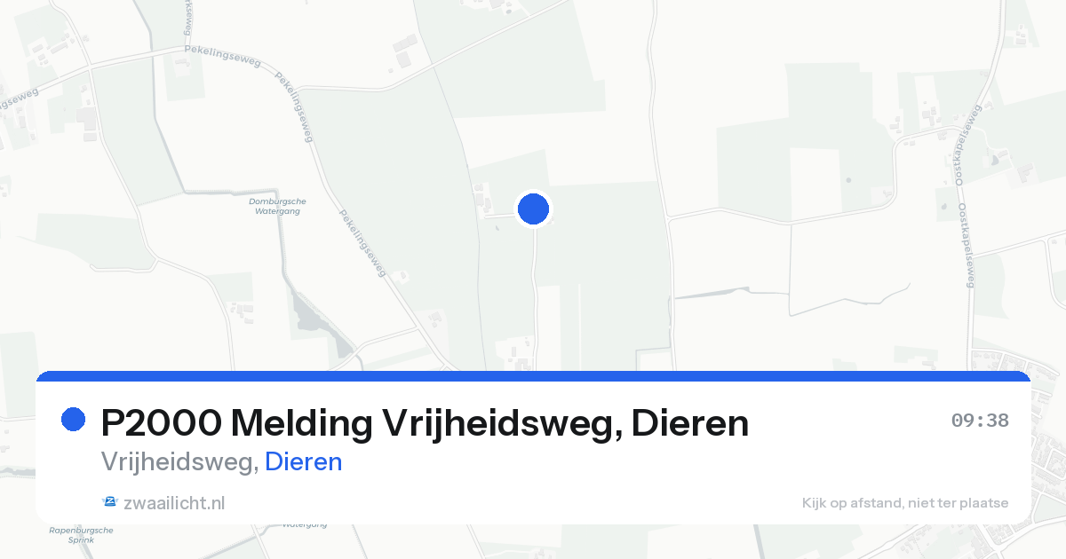 P2000 Melding Vrijheidsweg, Dieren — 16 aug 2026