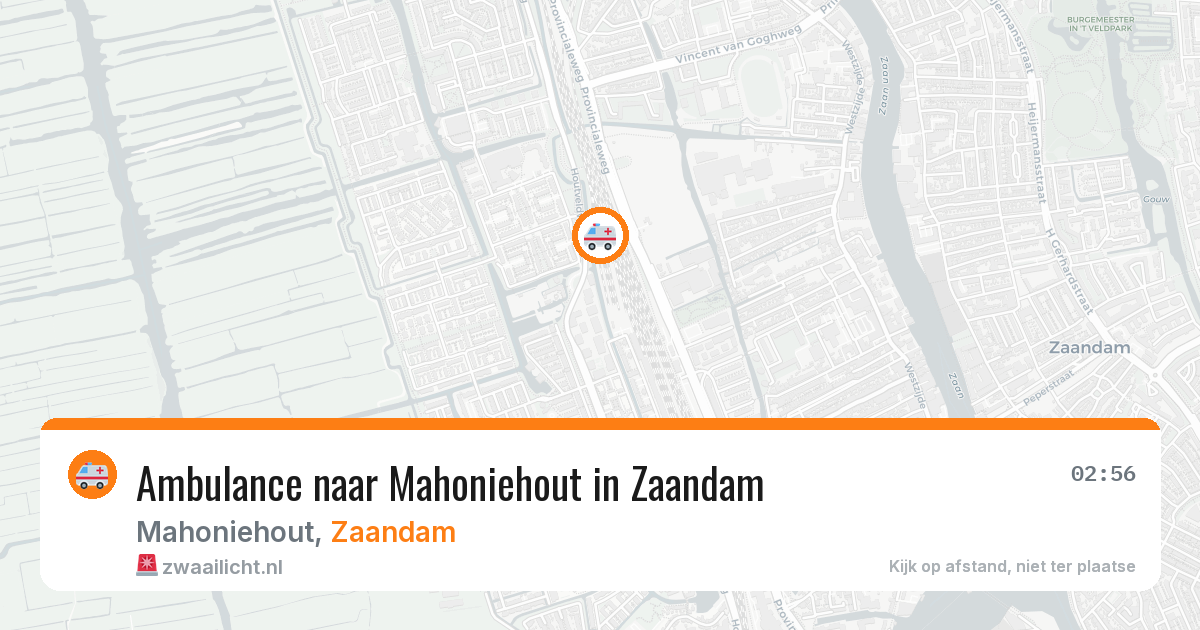 Ambulance naar Mahoniehout in Zaandam — 30 mrt 2026