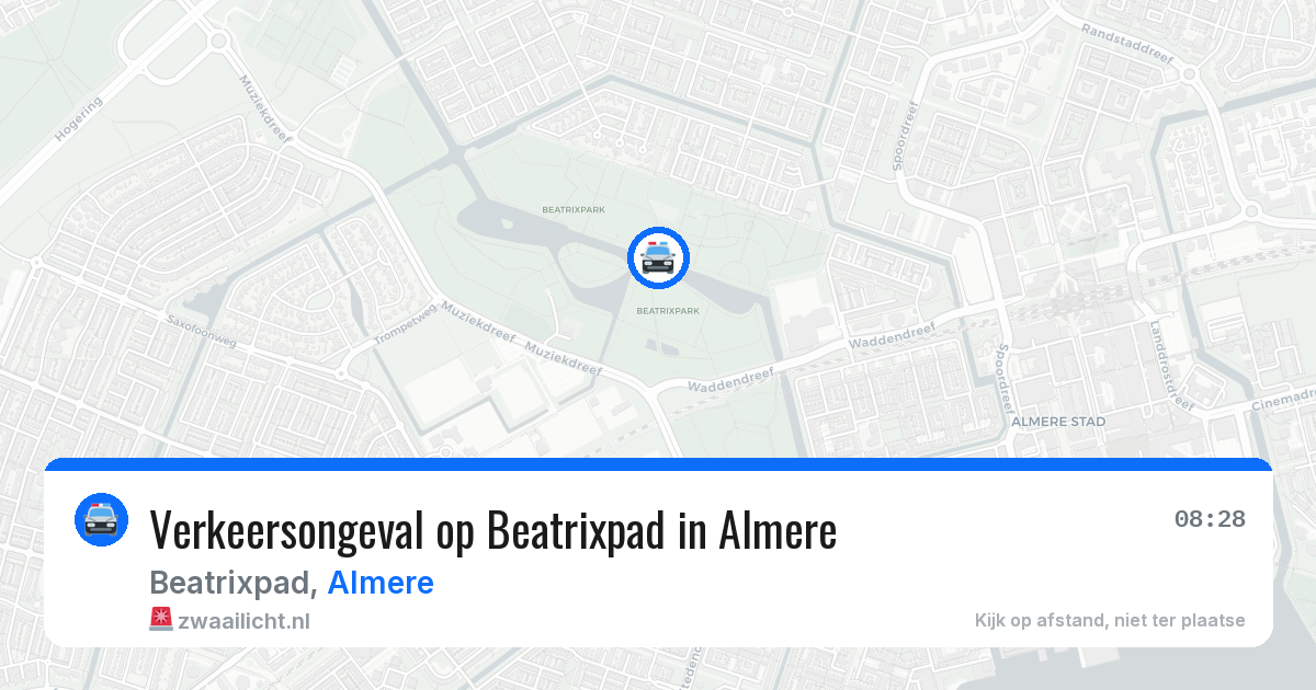 Verkeersongeval op Beatrixpad in Almere — 16 apr 2026