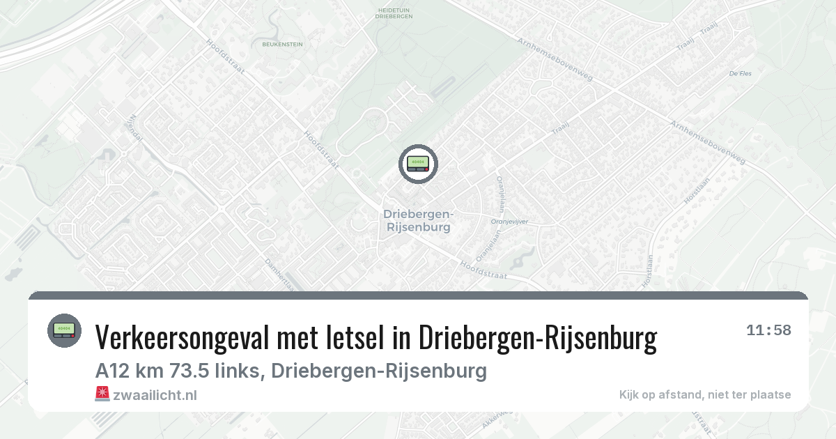 Verkeersongeval met letsel in Driebergen-Rijsenburg — 26 feb 2026