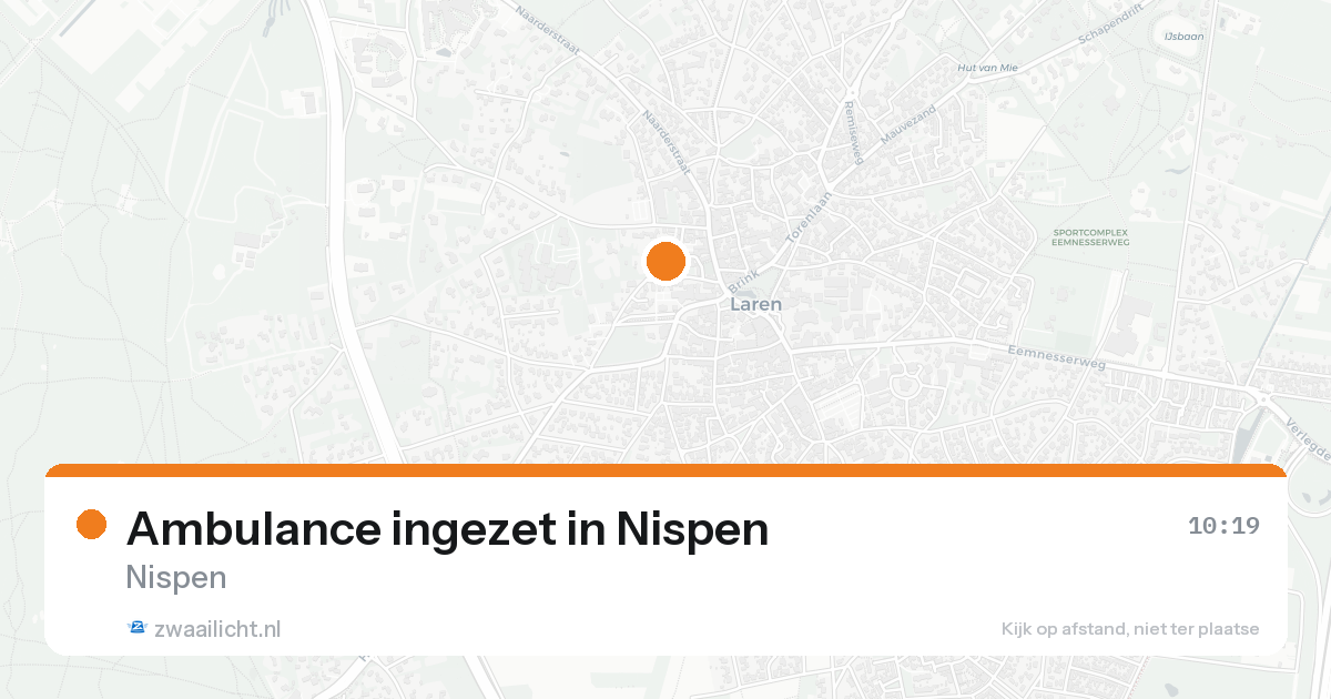 Ambulance ingezet in Nispen — 7 feb 2026