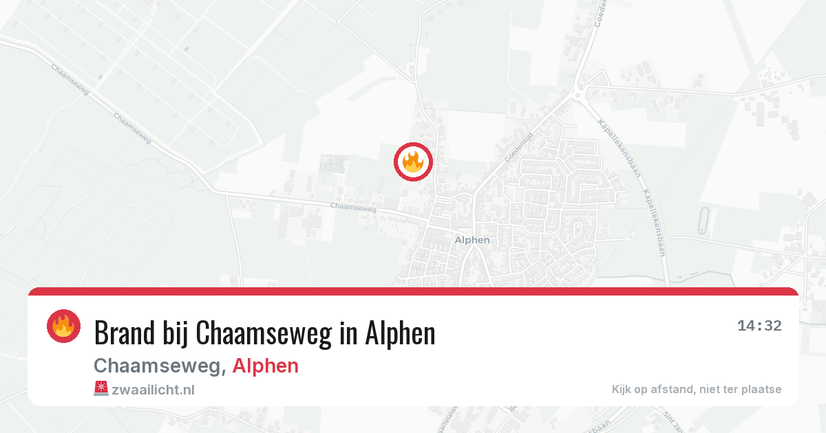Brand bij Chaamseweg in Alphen — 22 jun 2026