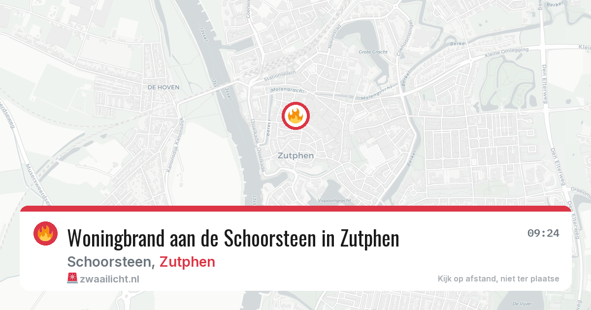Woningbrand aan de Schoorsteen in Zutphen — 7 mei 2026