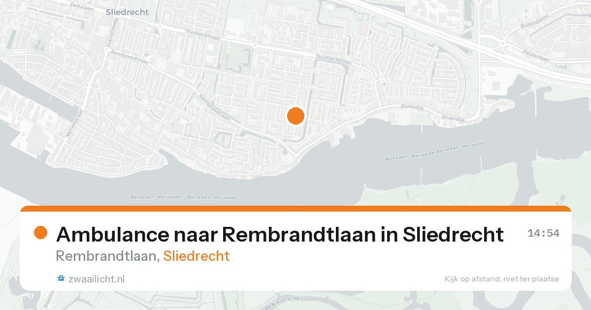 Ambulance naar Rembrandtlaan in Sliedrecht — 29 mei 2026