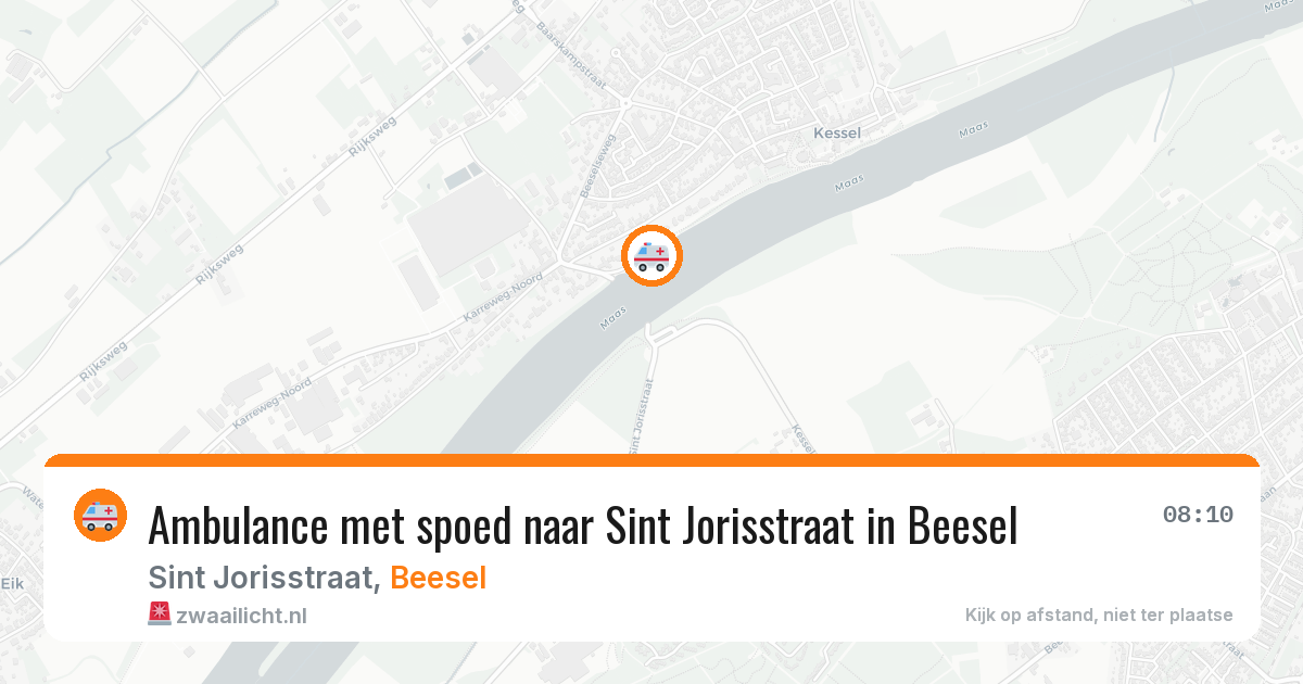 Ambulance met spoed naar Sint Jorisstraat in Beesel — 8 aug 2026