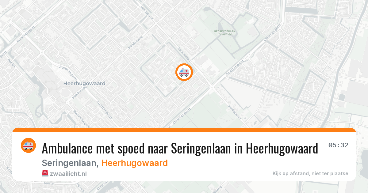 Ambulance met spoed naar Seringenlaan in Heerhugowaard — 16 apr 2026