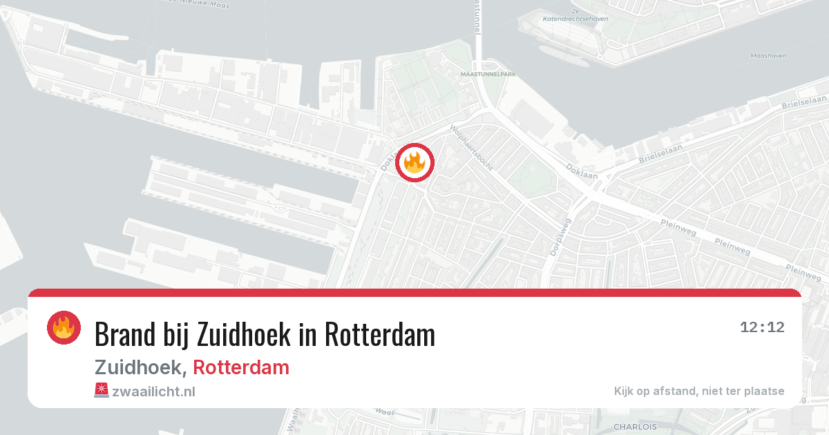 Brand bij Zuidhoek in Rotterdam — 29 apr 2026
