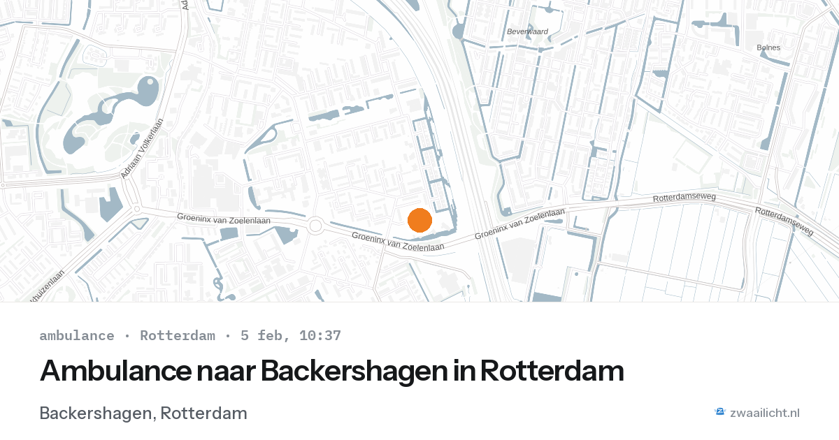 Ambulance naar Backershagen in Rotterdam — 5 feb 2026