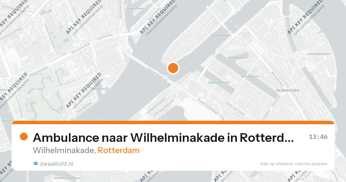 Ambulance naar Wilhelminakade in Rotterdam — 26 aug 2026