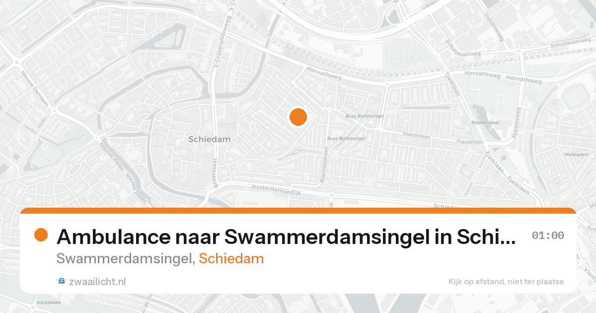 Ambulance naar Swammerdamsingel in Schiedam — 19 aug 2026