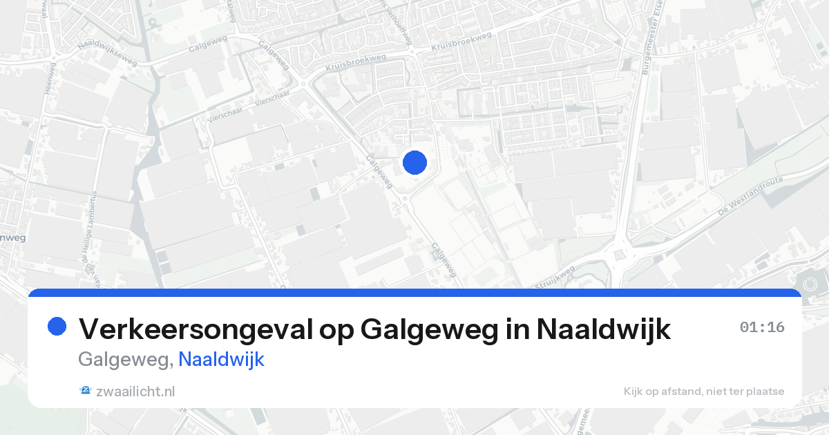 Verkeersongeval op Galgeweg in Naaldwijk — 18 aug 2026