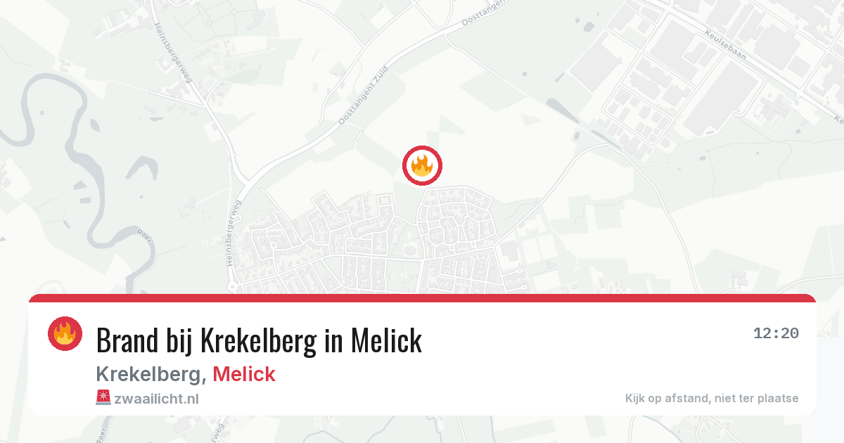 Brand bij Krekelberg in Melick — 10 mei 2026
