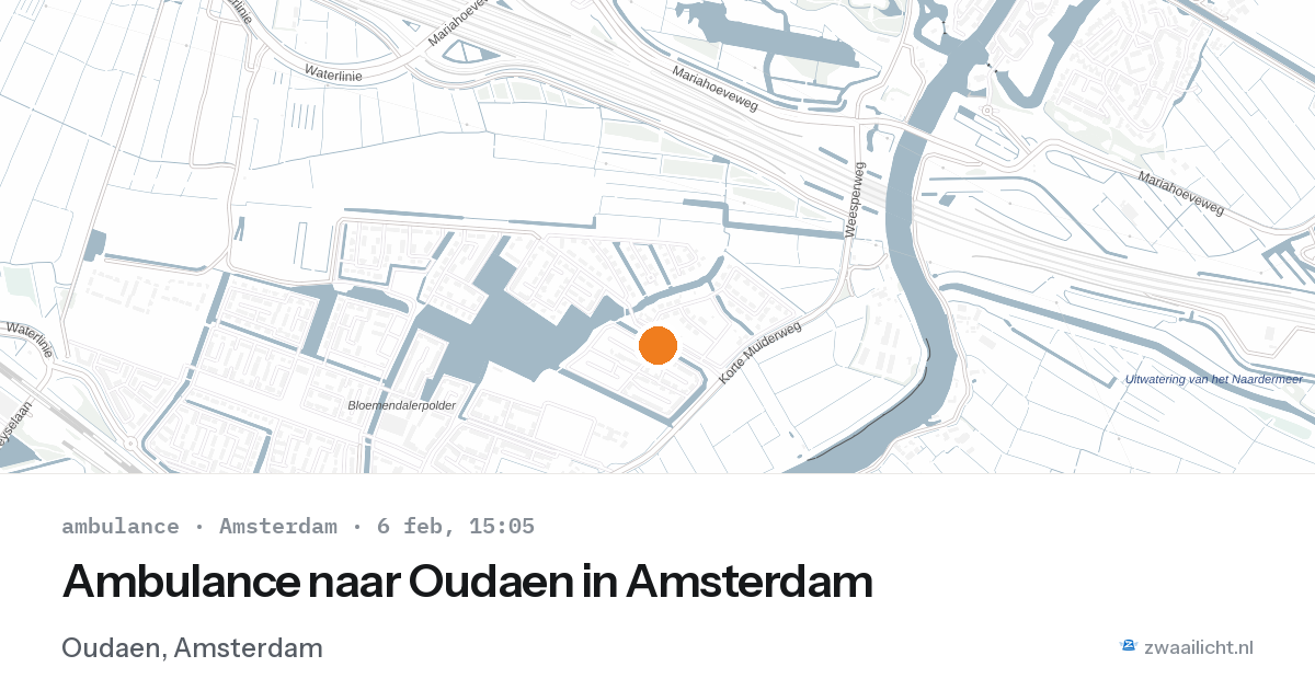 Ambulance naar Oudaen in Amsterdam — 6 feb 2026