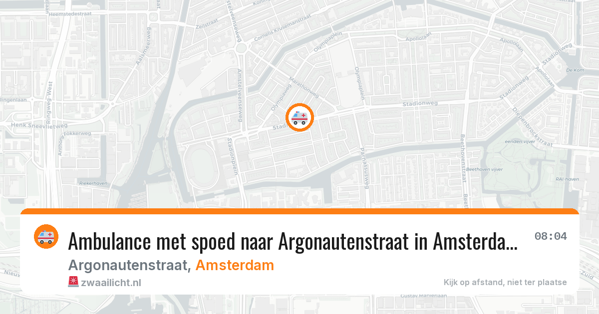 Ambulance met spoed naar Argonautenstraat in Amsterdam — 3 mrt 2026