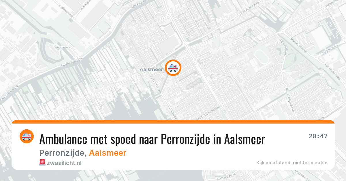 Ambulance met spoed naar Perronzijde in Aalsmeer — 17 mei 2026