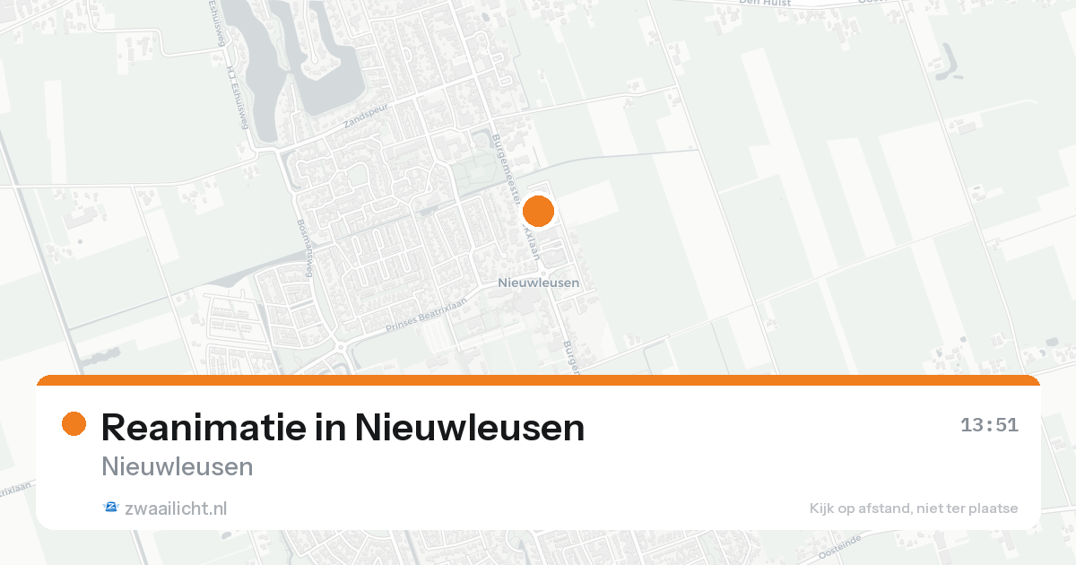 Reanimatie in Nieuwleusen — 10 aug 2026