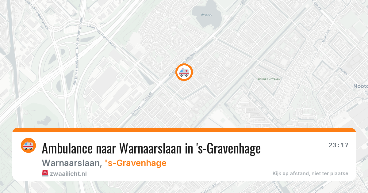 Ambulance naar Warnaarslaan in 's-Gravenhage — 3 apr 2026