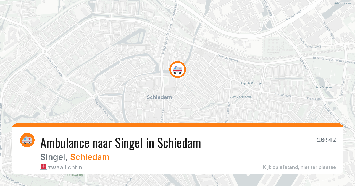 Ambulance naar Singel in Schiedam — 4 jul 2026