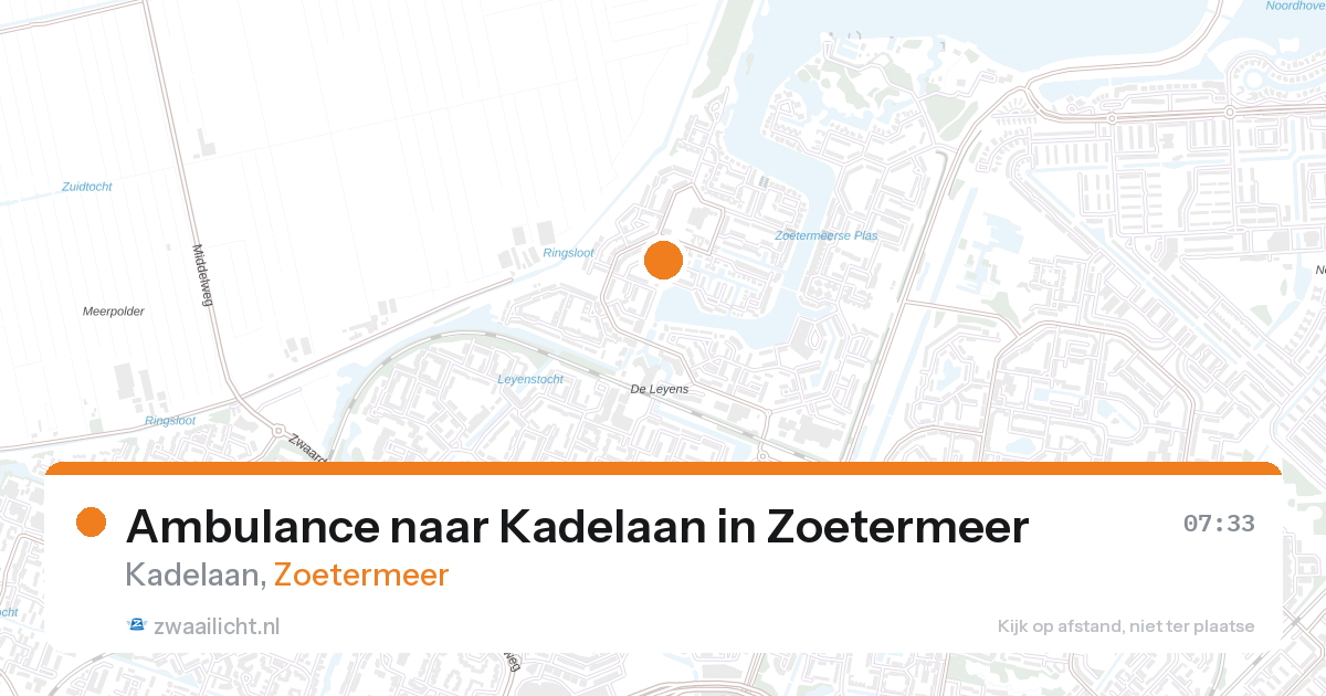 Ambulance naar Kadelaan in Zoetermeer — 28 aug 2026