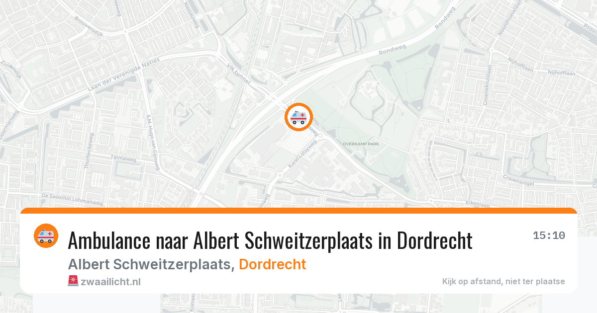 Ambulance naar Albert Schweitzerplaats in Dordrecht — 28 jul 2026