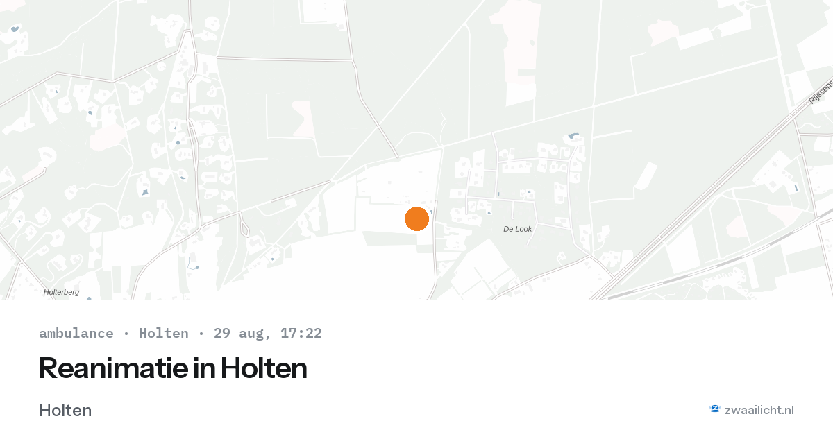Reanimatie in Holten — 29 aug 2026