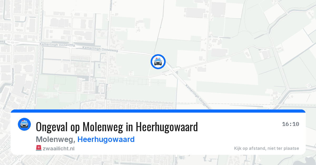Ongeval op Molenweg in Heerhugowaard — 9 mei 2026