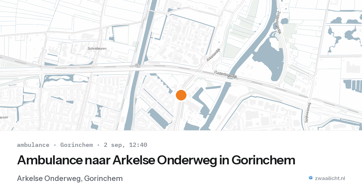 Ambulance naar Arkelse Onderweg in Gorinchem — 2 sep 2026