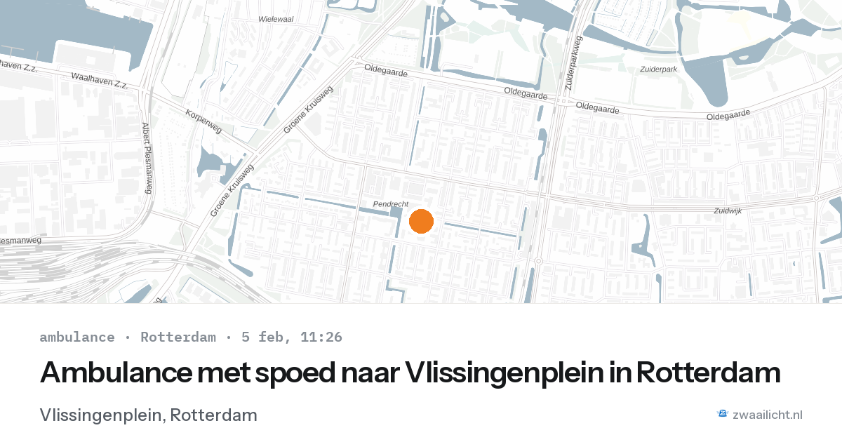 Ambulance met spoed naar Vlissingenplein in Rotterdam — 5 feb 2026