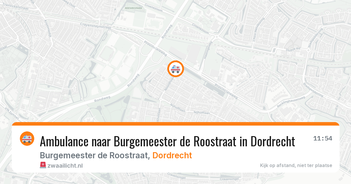 Ambulance naar Burgemeester de Roostraat in Dordrecht — 2 jul 2026