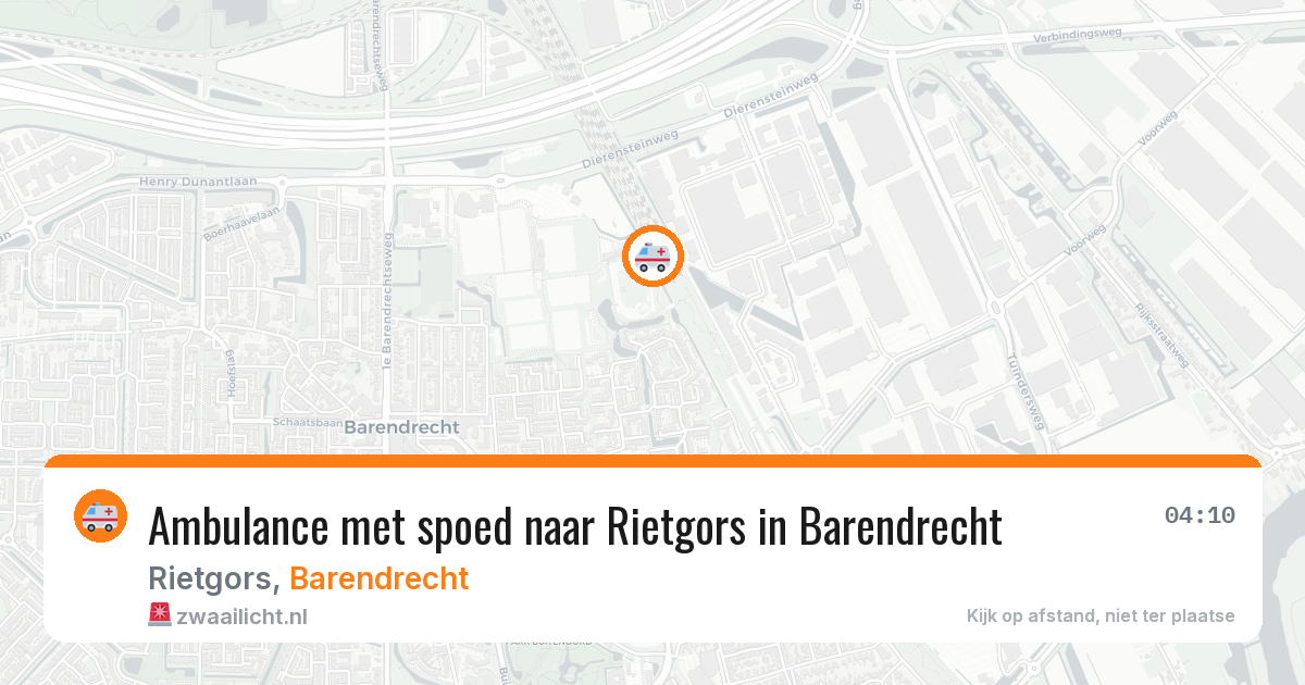 Ambulance met spoed naar Rietgors in Barendrecht — 25 mei 2026