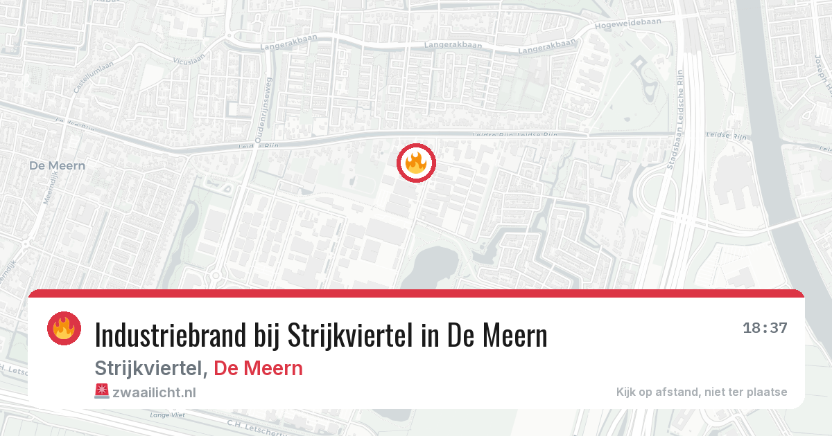 Industriebrand bij Strijkviertel in De Meern — 15 mrt 2026