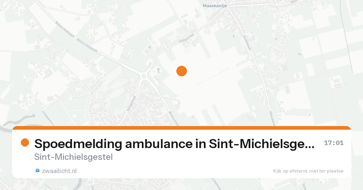 Spoedmelding ambulance in Sint-Michielsgestel — 30 jan 2026
