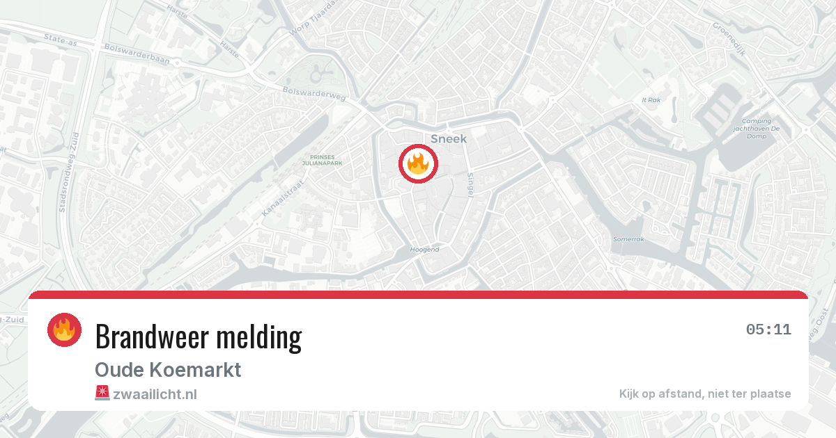 Brandweer melding — 4 jul 2026