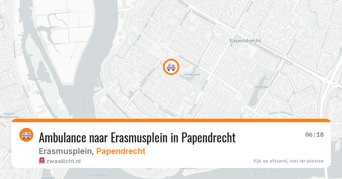 Ambulance naar Erasmusplein in Papendrecht — 31 mrt 2026