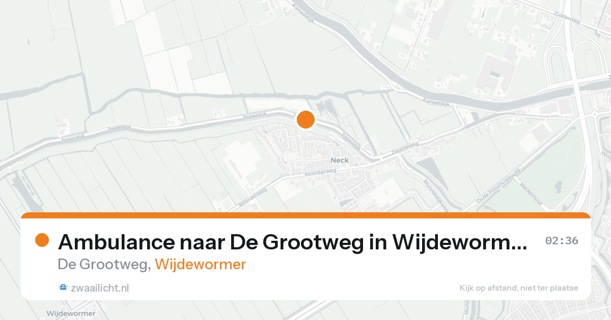 Ambulance naar De Grootweg in Wijdewormer — 17 aug 2026