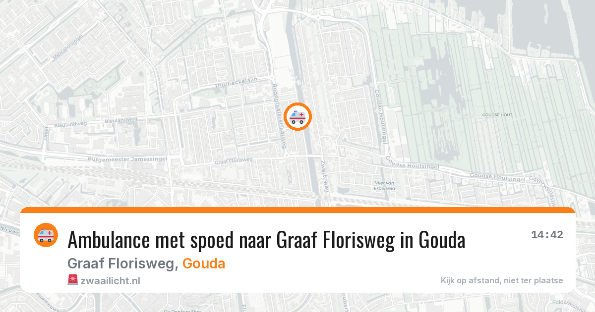 Ambulance met spoed naar Graaf Florisweg in Gouda — 10 mei 2026