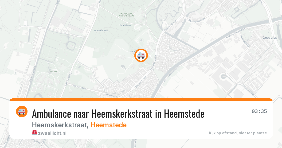 Ambulance naar Heemskerkstraat in Heemstede — 23 jul 2026