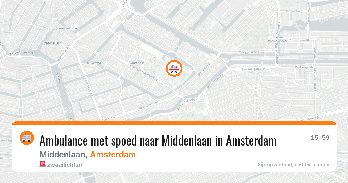 Ambulance met spoed naar Middenlaan in Amsterdam — 23 mei 2026