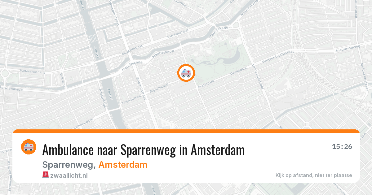 Ambulance naar Sparrenweg in Amsterdam — 22 jul 2026