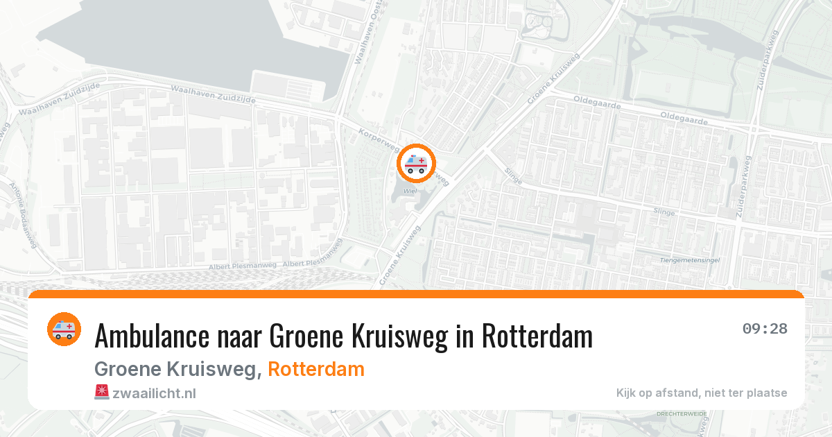 Ambulance naar Groene Kruisweg in Rotterdam — 11 aug 2026