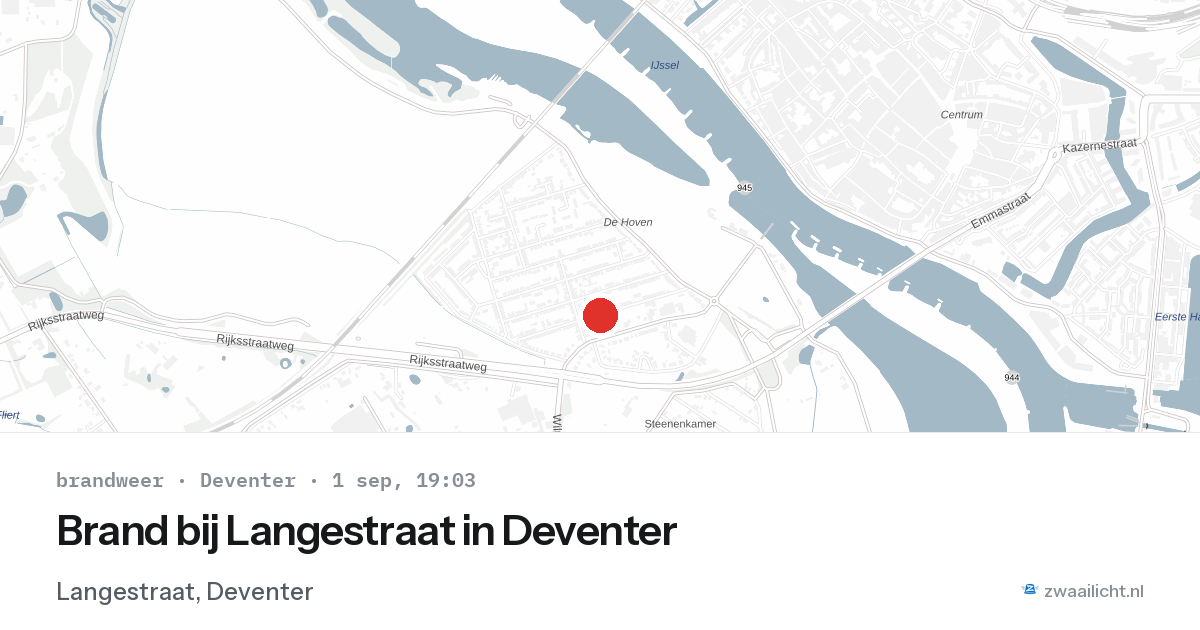 Brand bij Langestraat in Deventer — 1 sep 2026