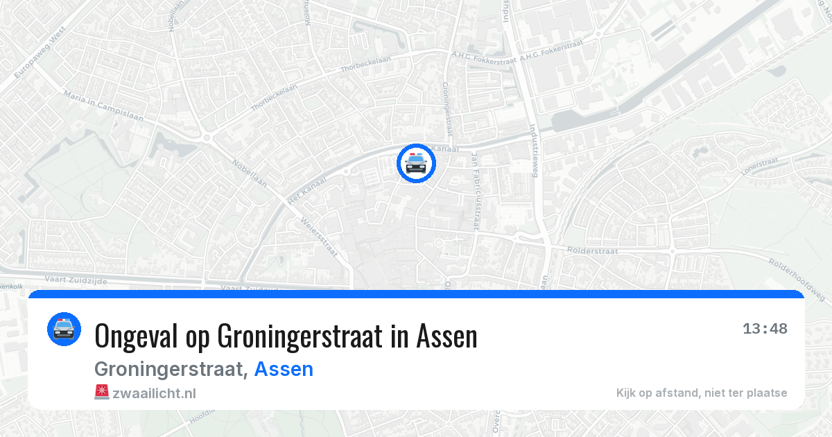 Ongeval op Groningerstraat in Assen — 6 apr 2026
