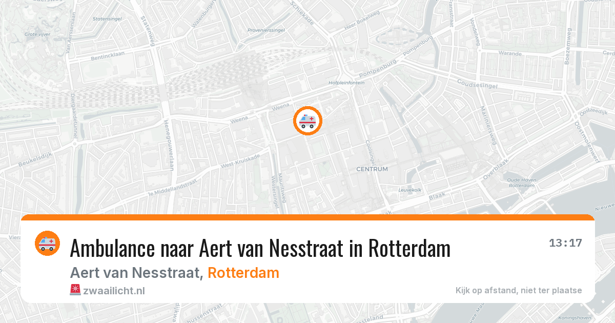 Ambulance naar Aert van Nesstraat in Rotterdam — 1 apr 2026
