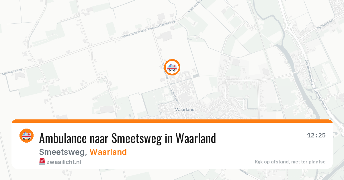 Ambulance naar Smeetsweg in Waarland — 30 jul 2026