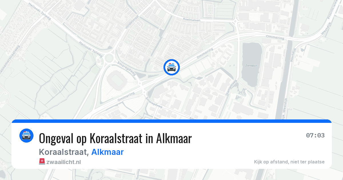 Ongeval op Koraalstraat in Alkmaar — 19 mrt 2026