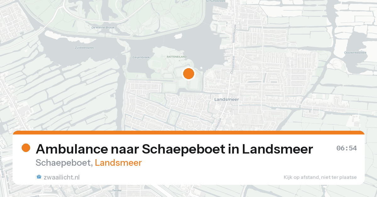 Ambulance naar Schaepeboet in Landsmeer — 21 mei 2026