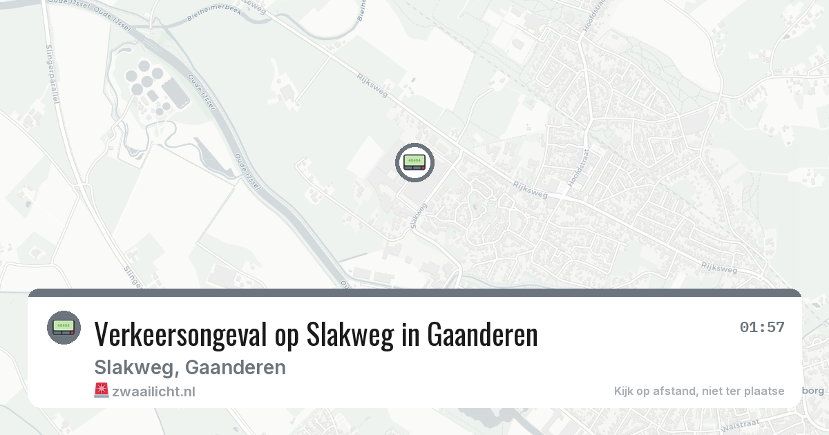 Verkeersongeval op Slakweg in Gaanderen — 28 jul 2026