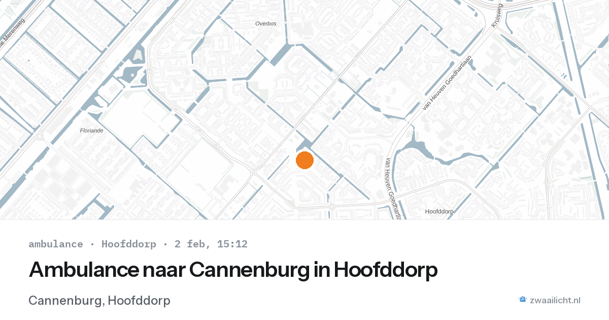 Ambulance naar Cannenburg in Hoofddorp — 2 feb 2026