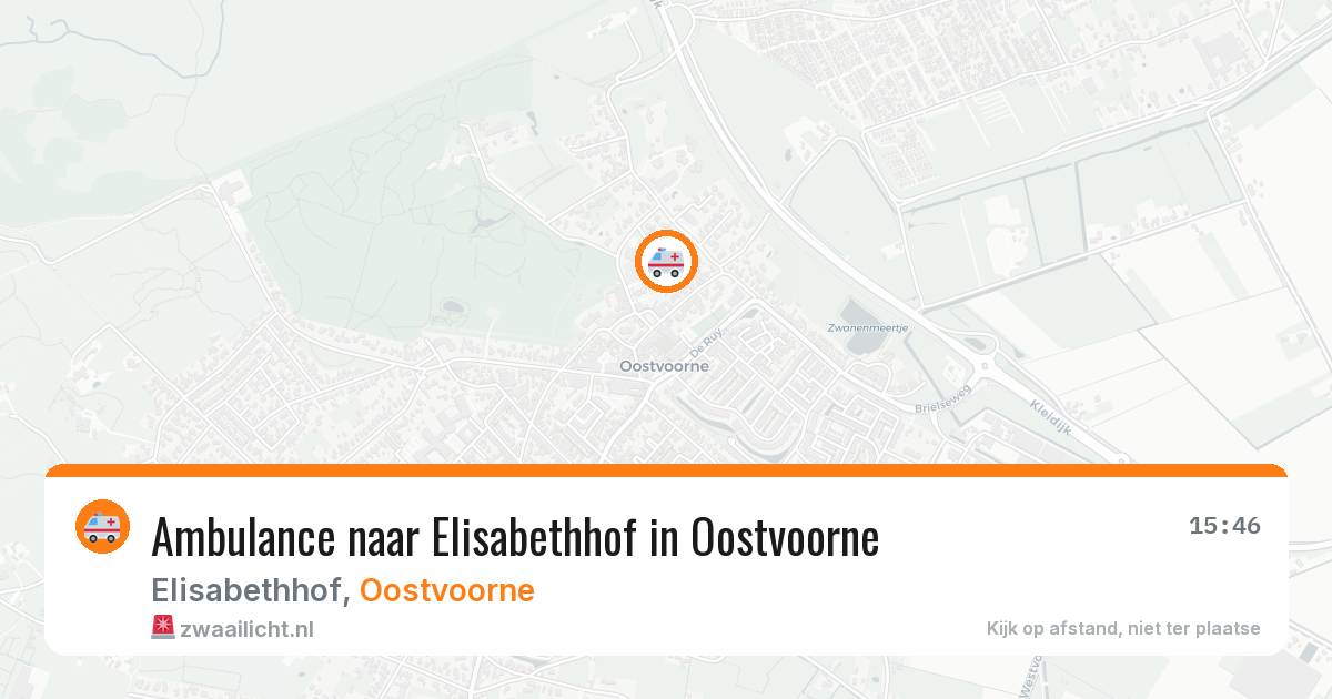 Ambulance naar Elisabethhof in Oostvoorne — 13 aug 2026
